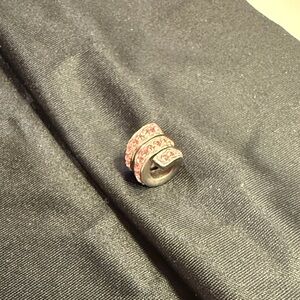 Chamilia Sterling Silver Triple Row Pink CZ Charm – 925